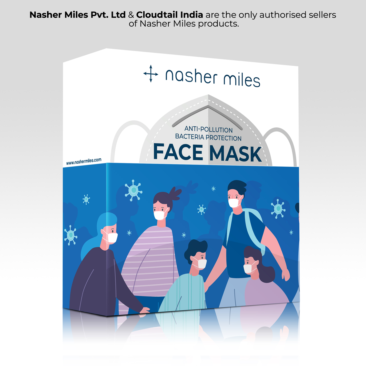 Over the head face mask set