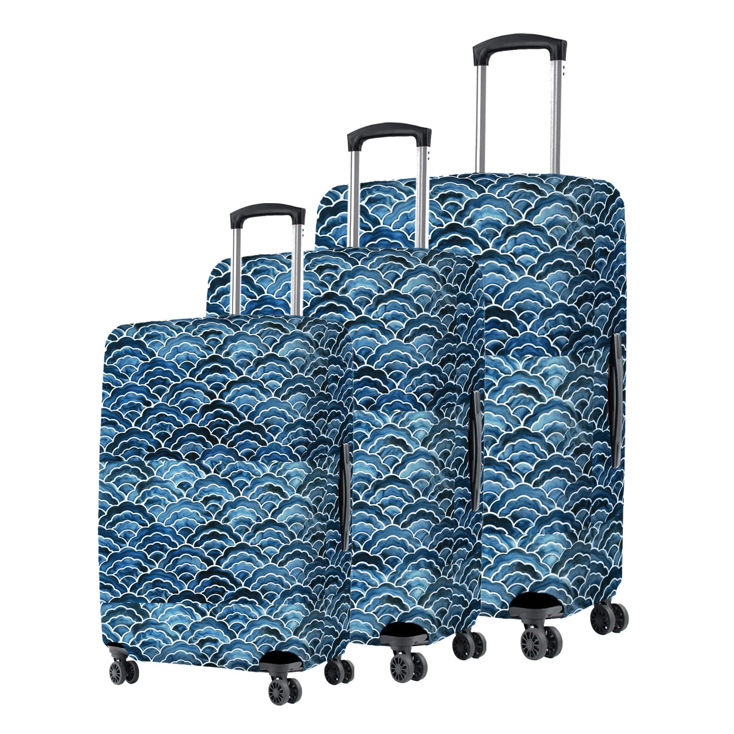 Luggage Cover Japanese Wave Design