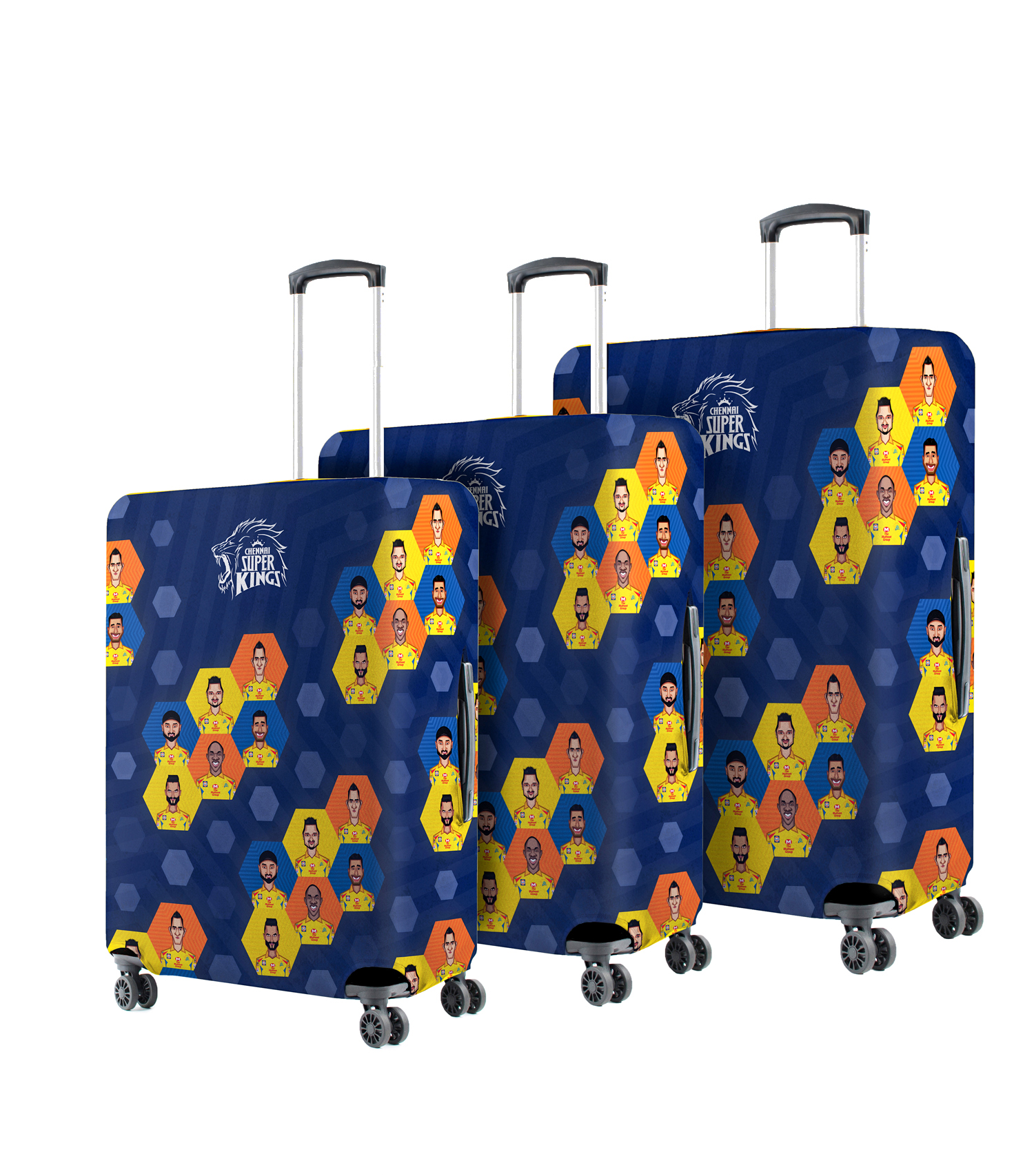 Multicolored Honeycomb CSK Luggage Cover Set