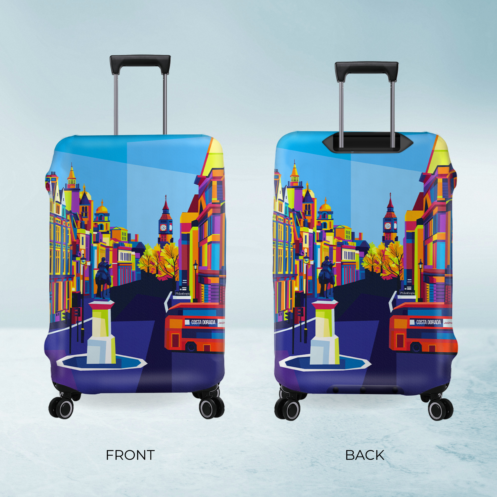 Luggage Cover London Design
