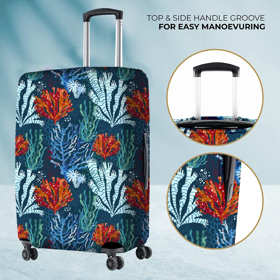 Luggage Cover Coral Design