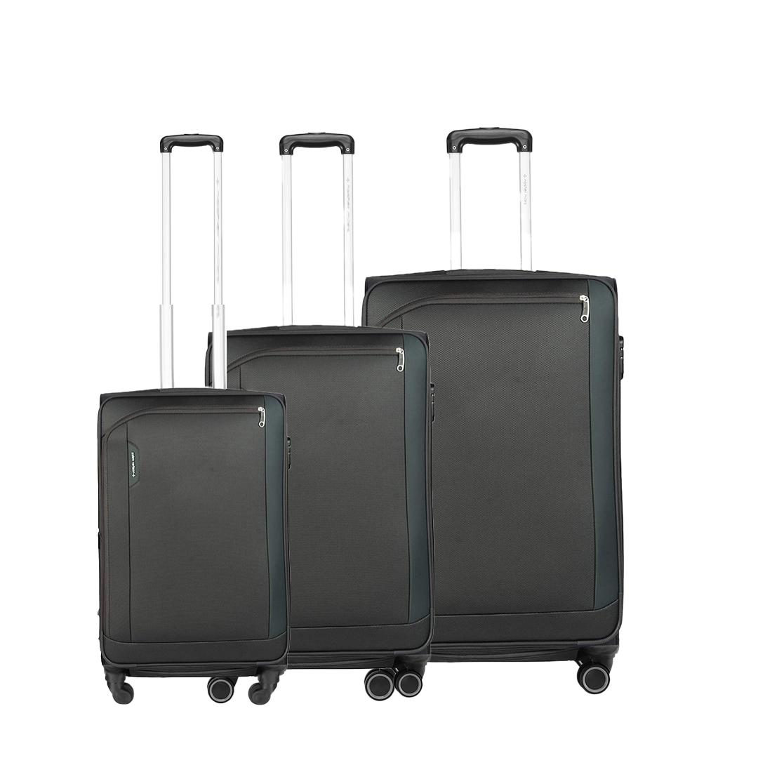 Set of 3 JCB Suitcases ABS Hard Shell Suitcase Travel Case Hard Luggage Set UK Bags & Purses Luggage & Travel Suitcases 